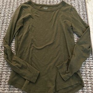 Madewell Olive Green Long Sleeve Top